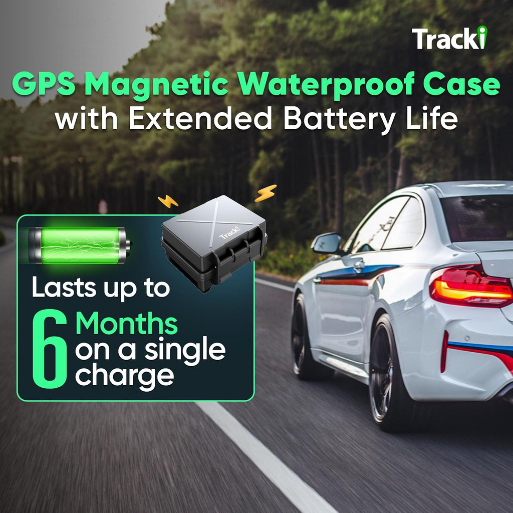 Tracki GPS Tracker for Vehicles, Car, Kids. Subscription Needed. US-Made Tech. 4G LTE GPS Tracking Device. Unlimited Distance, US & Worldwide. Small (Tracker) (Box +Battery Extender (Waterproof))