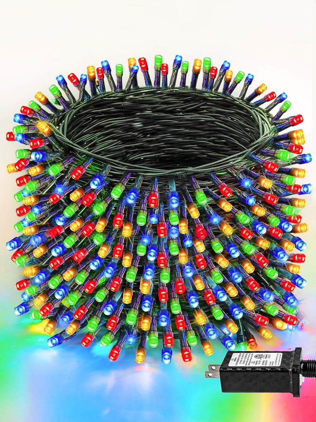 Upgraded 264FT 800 LED Christmas Lights Outdoor Indoor, Xmas Green Wire Plug In String Lights with Memory & Timer & 8 Modes, Waterproof Fairy Light for Tree Party Garden Christmas Decor (Multicolor)