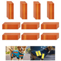 Non Fading Orange Reflective Stickers 2 inch X 6 inch, Outdoor Waterproof High Visibility Warning Safety Adhesive Reflector Tape (100 Pcs)