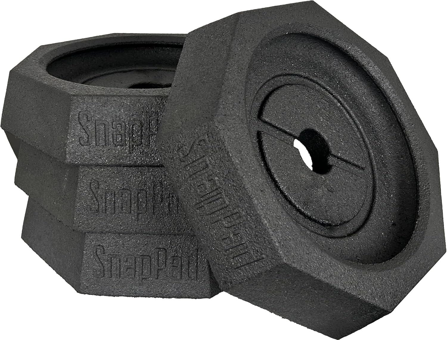 SnapPad Prime (4-Pack) | Four-Point RV Leveling Blocks Featuring 10" Round Jack Feet | Adds 316% Additional Surface Area, 8.9 lbs. Per Pad & 13.25" Width | Must-Have Camper Leveling Blocks