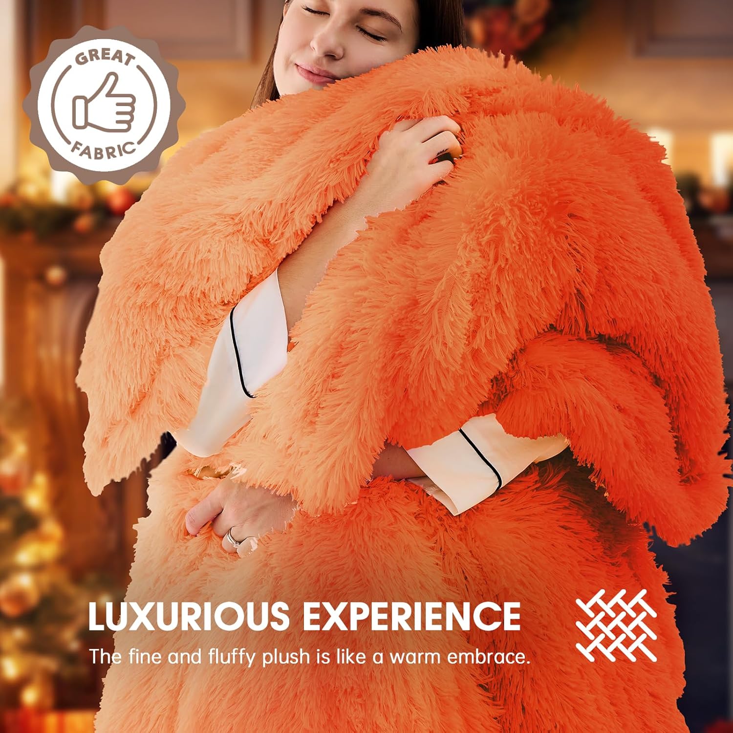 Heated Electric Blanket Throw–Faux Fur with Soft Thick Sherpa,Warm Winter Birthday Gifts for Women Grandma，10 Heat Settings,5 Time Settings with Fast Heating, 50x60, Cocoa Brown