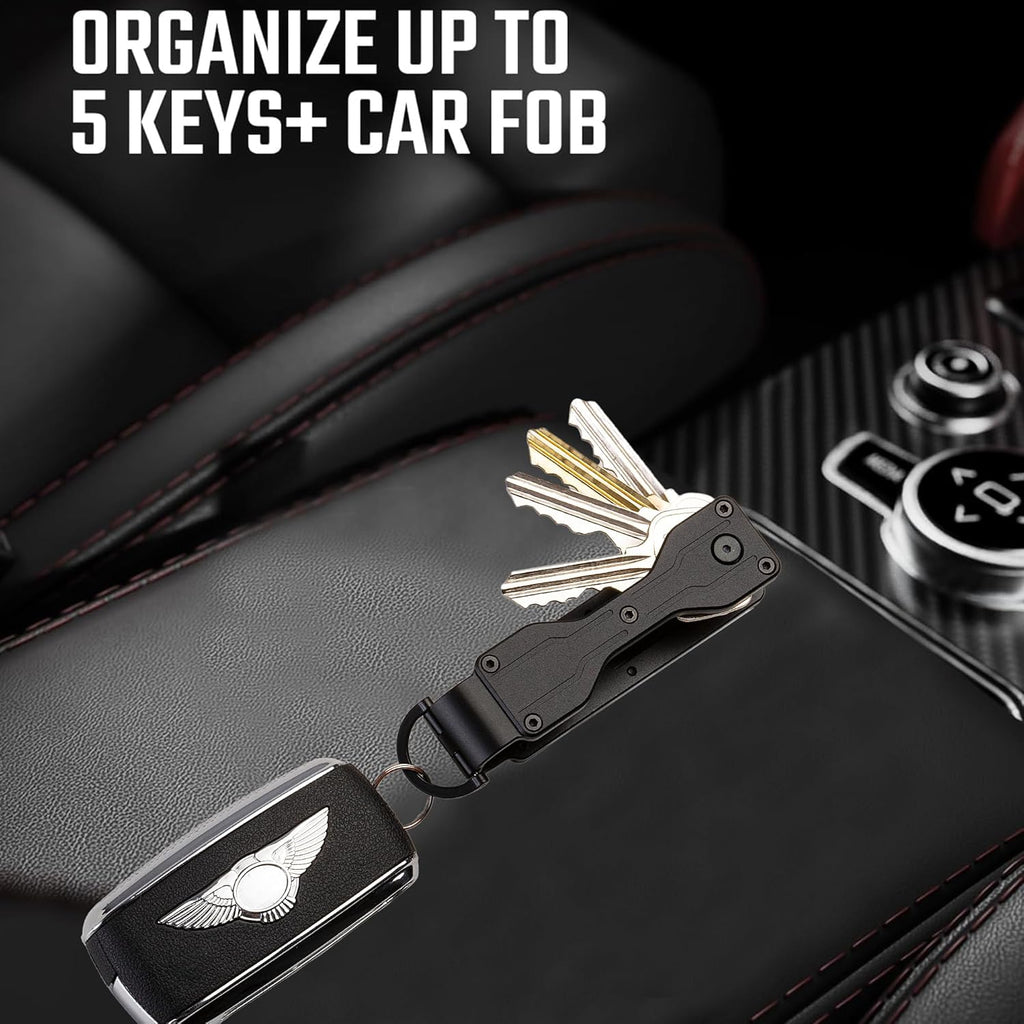 Key Organizer Minimalist Innovative Keyholder Compact Keys Organizer Smart KeyChain Secures 2-6 Keys