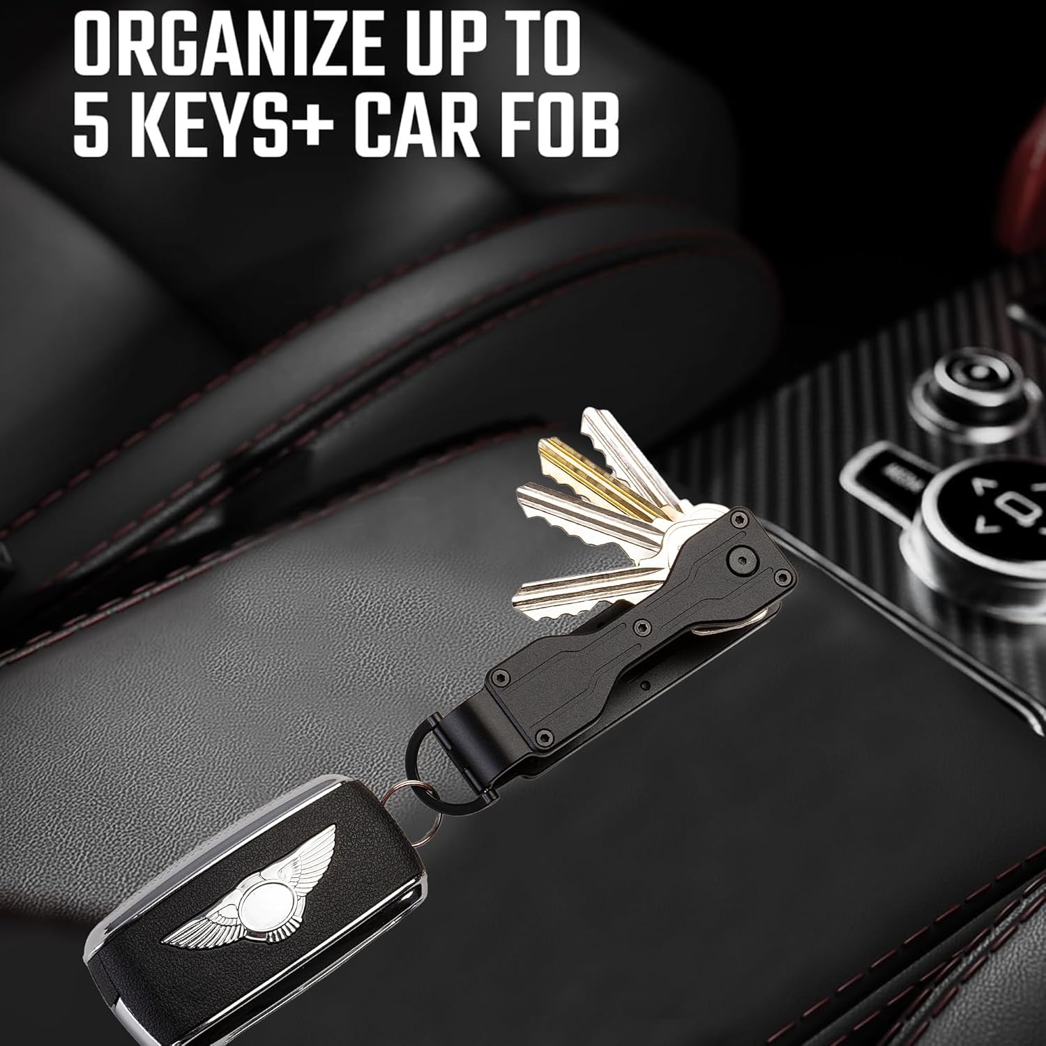 Key Organizer Minimalist Innovative Keyholder Compact Keys Organizer Smart KeyChain Secures 2-6 Keys