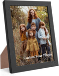 Custom Canvas Photo Prints with 8x10in Picture Framed, Personalized Picture Canvas Wall Art, Wall and Tabletop Display Photo Frame for Family Gifts for Mom/Men (Black)
