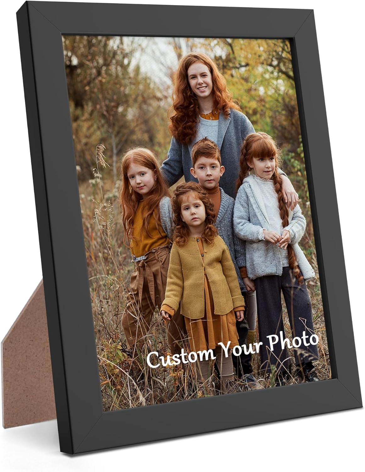 Custom Canvas Photo Prints with 8x10in Picture Framed, Personalized Picture Canvas Wall Art, Wall and Tabletop Display Photo Frame for Family Gifts for Mom/Men (Black)