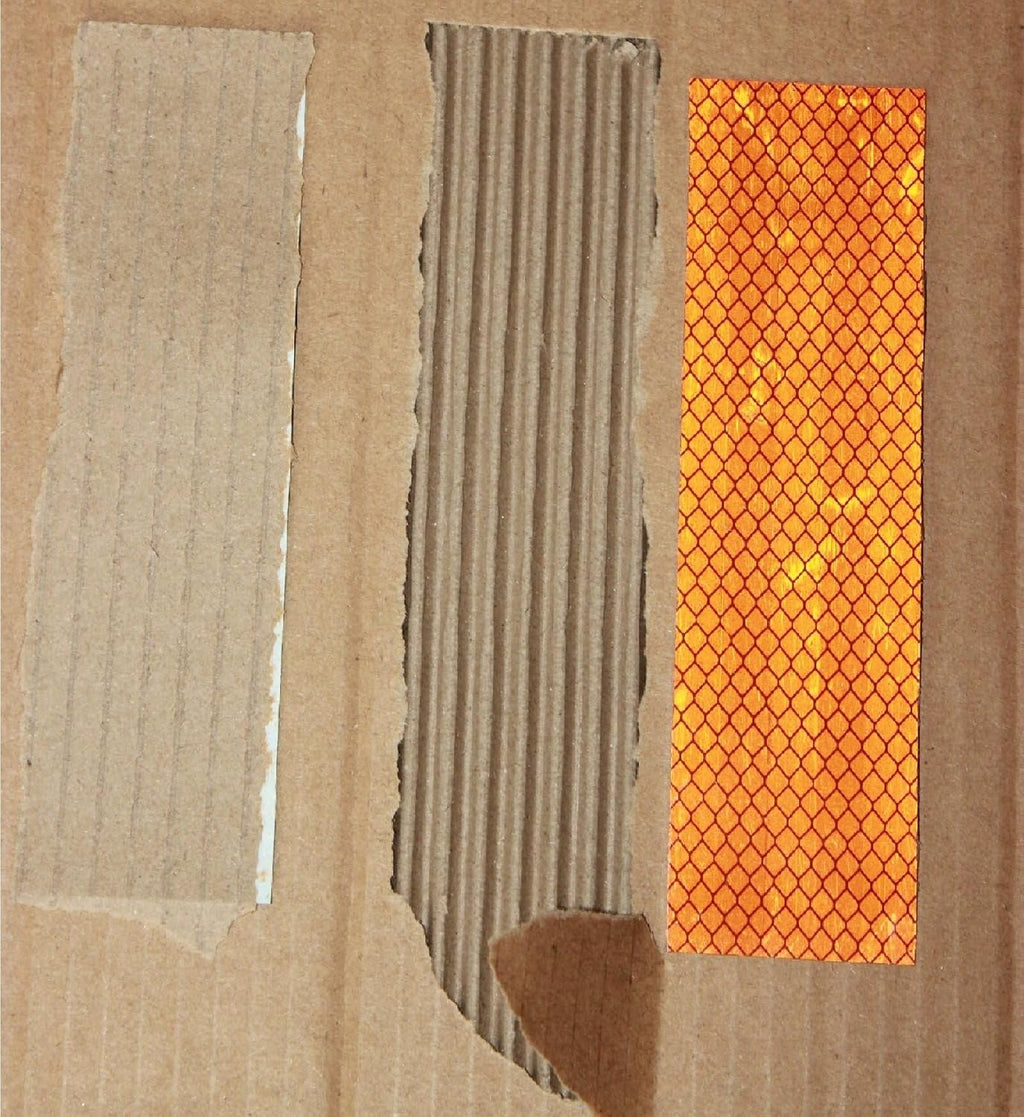 Non Fading Brown Reflective Stickers 1 inch X 6 inch, Outdoor Waterproof High Visibility Warning Safety Adhesive Reflector Tape (100 Pcs)