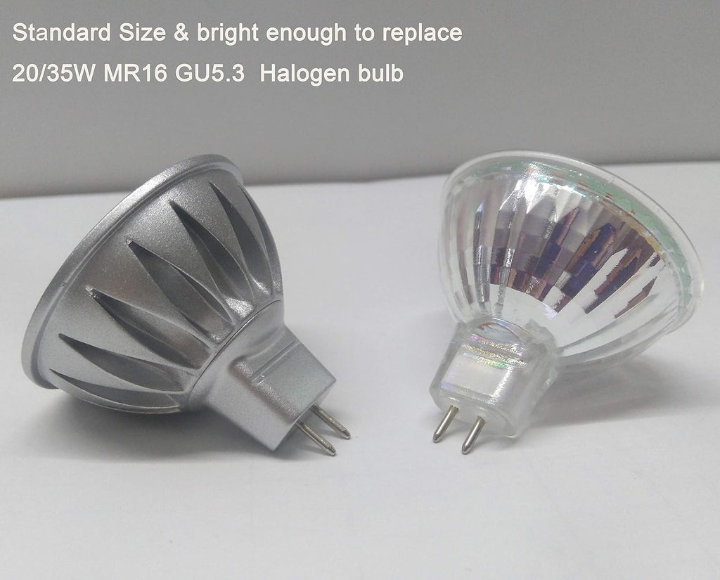 ALIDE MR16 GU5.3 Led Bulbs 5W 4000K Neutral/Natural White,20W-35W Halogen Equivalent,12V MR16 Low Voltage Bulbs for Outdoor Landscape Flood Ceil Track Lighting,Not Dimmable,450lm,38 Deg,6 Pack