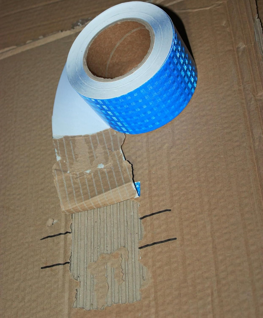 Reflective Tape Blue 3 inch, Outdoor Waterproof High Visibility Warning Industrial Marking Tape, Safety Stickers (68 feet)