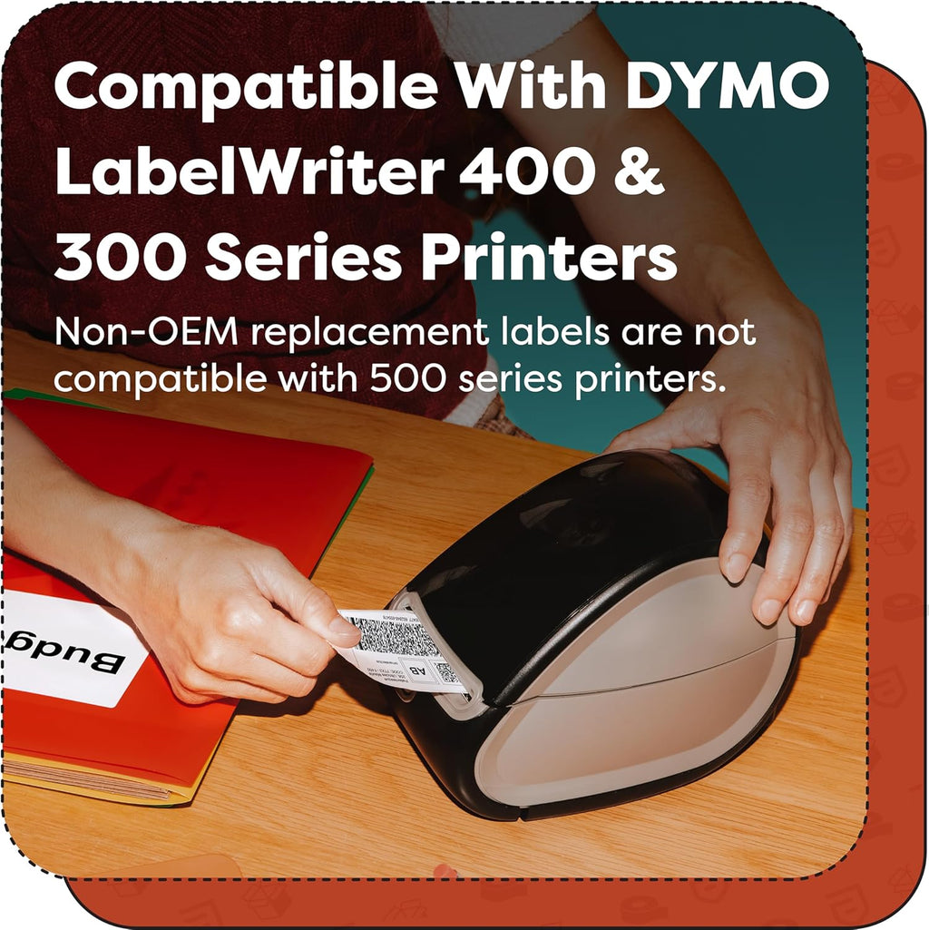 Aegis Adhesives - 2-1/4" X 1-1/4" Replacement for DYMO 30334 (12 Rolls/12000 Labels) Direct Thermal UPC Barcode Labels - Compatible with LabelWriter 450, 450 Turbo, 4XL Printers (NOT 550, 5XL)