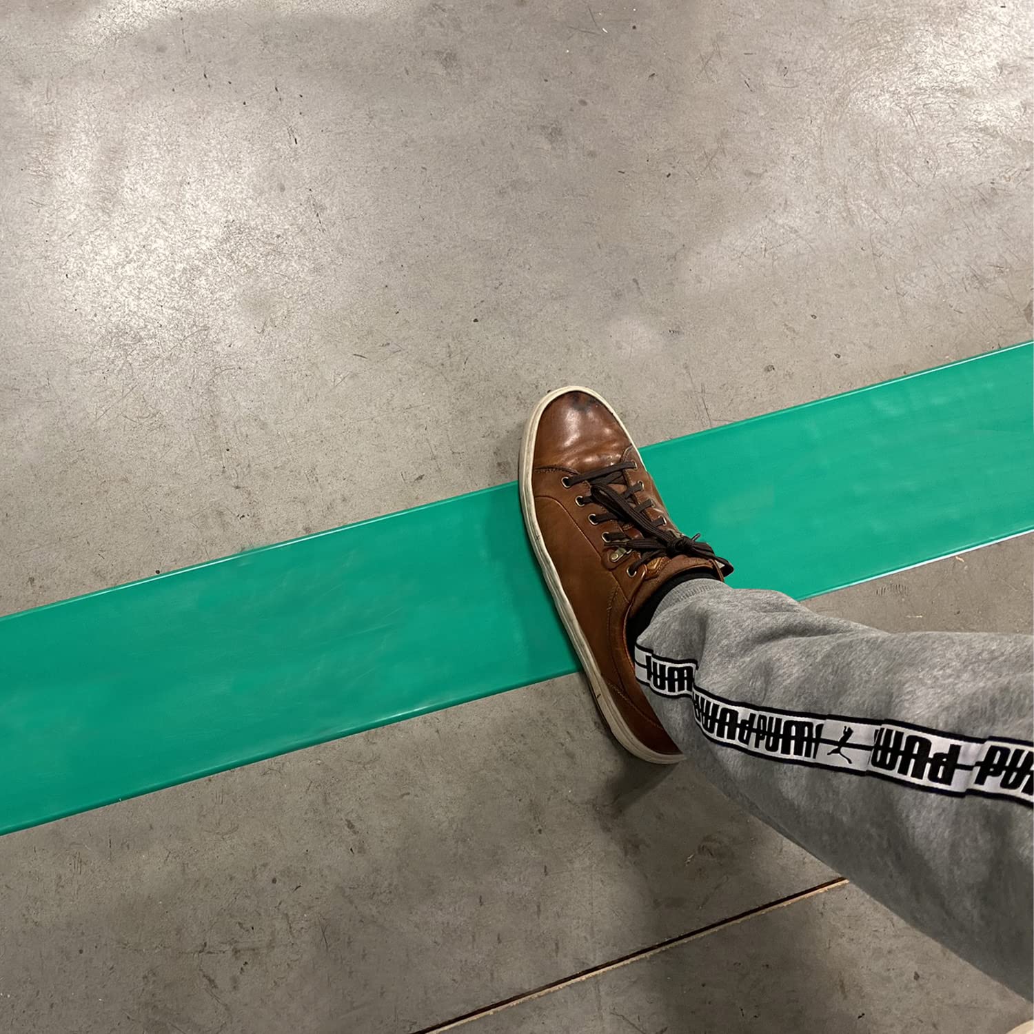 SmartSign Green 4 inch x 100 feet Floor Marking Tape, 32 mil Vinyl Floor Tape, Superior Mark Industrial Use Safety Tape with Beveled Edges, Strong Adhesive, for Gym/Warehouse/Courts