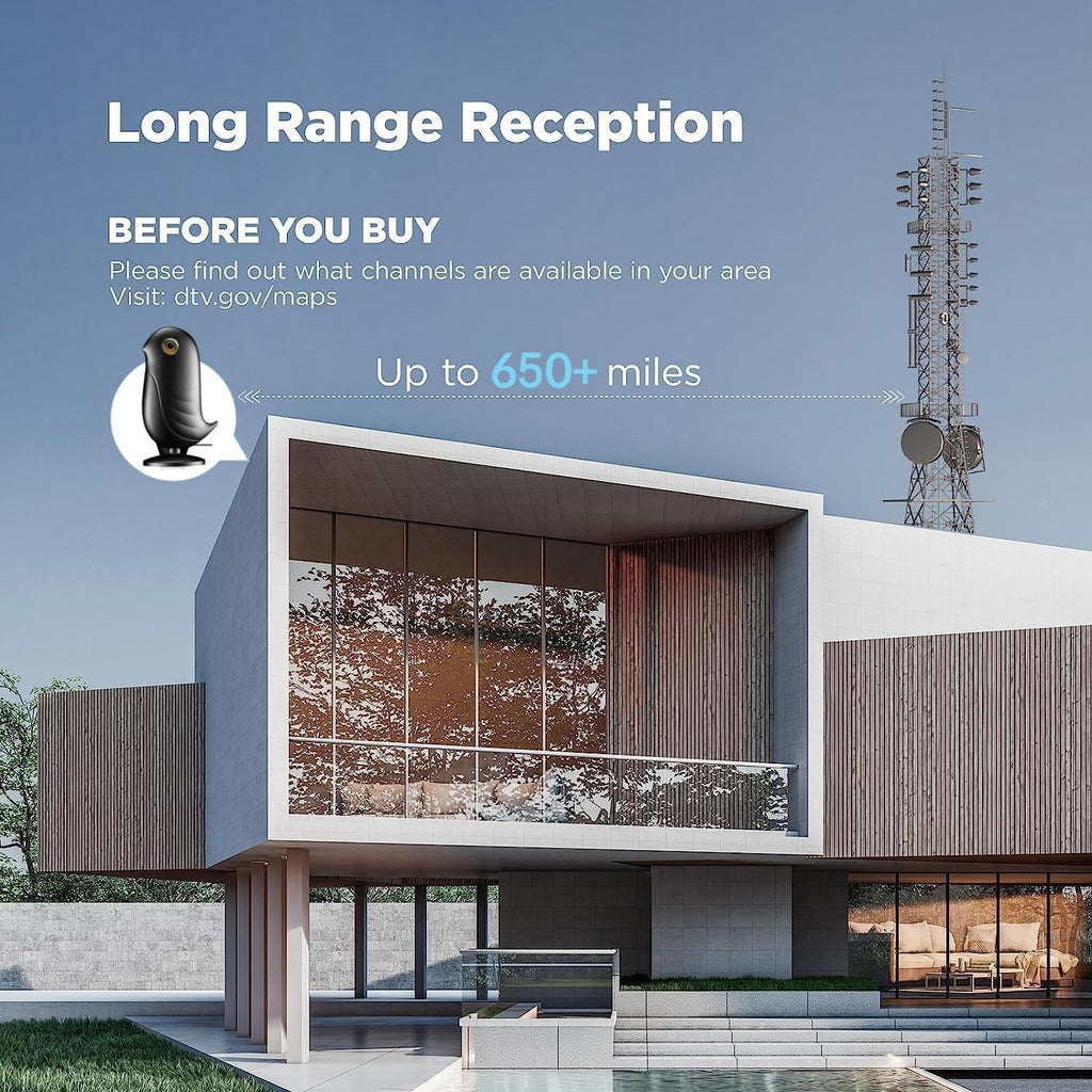 1200+ Miles Long Range HD Antenna for Smart TV and All Older TV's,Digital TV Antenna Indoor for Local Channels,Supports 4K 1080P HD with Amplifier Signal Booster and 18ft Cable (Black)