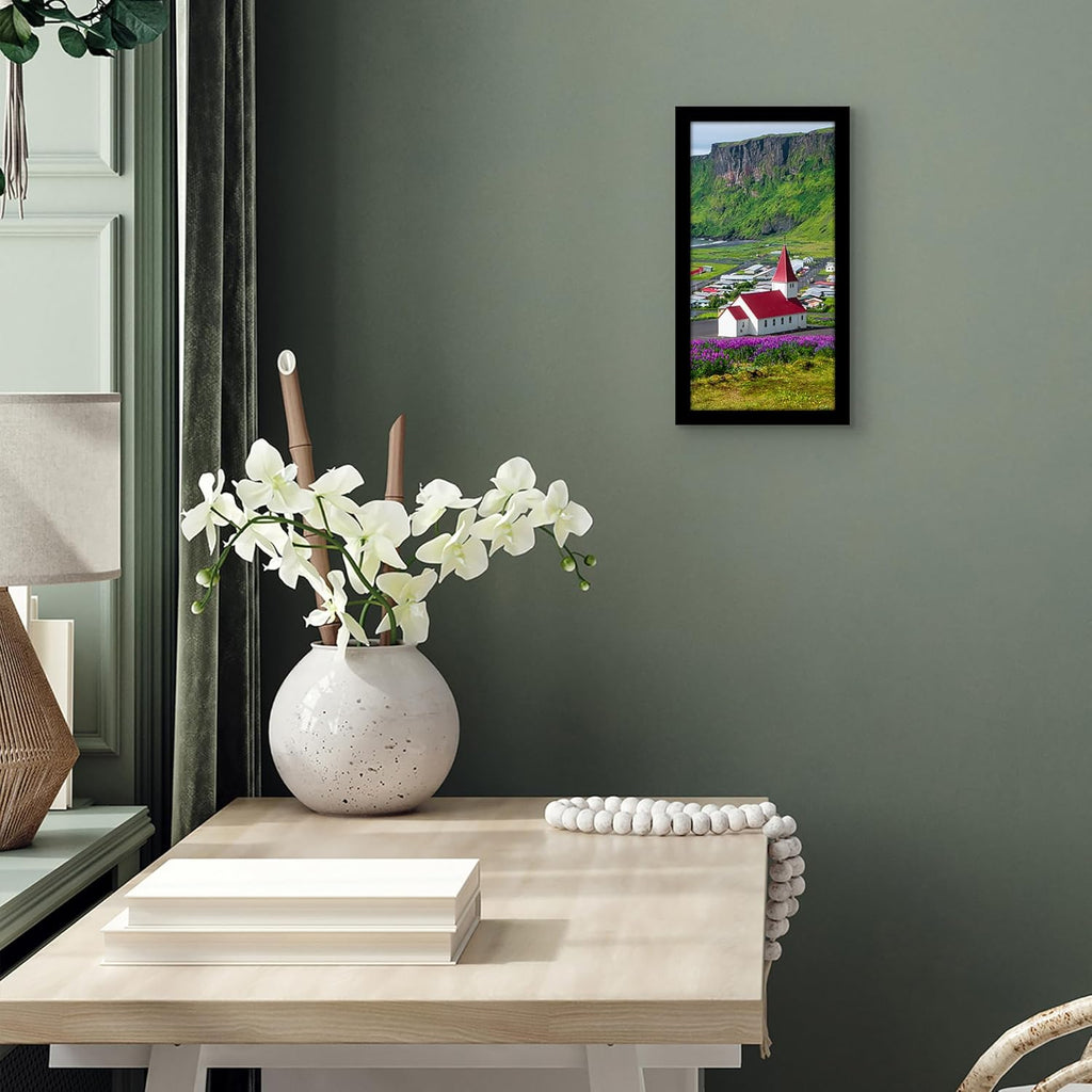 Americanflat 6x12 Picture Frame with Shatter-Resistant Glass - Signature Collection - Gallery-Style Frames Made of Engineered Wood - Photo Frame for Tabletop and Wall Display - Black