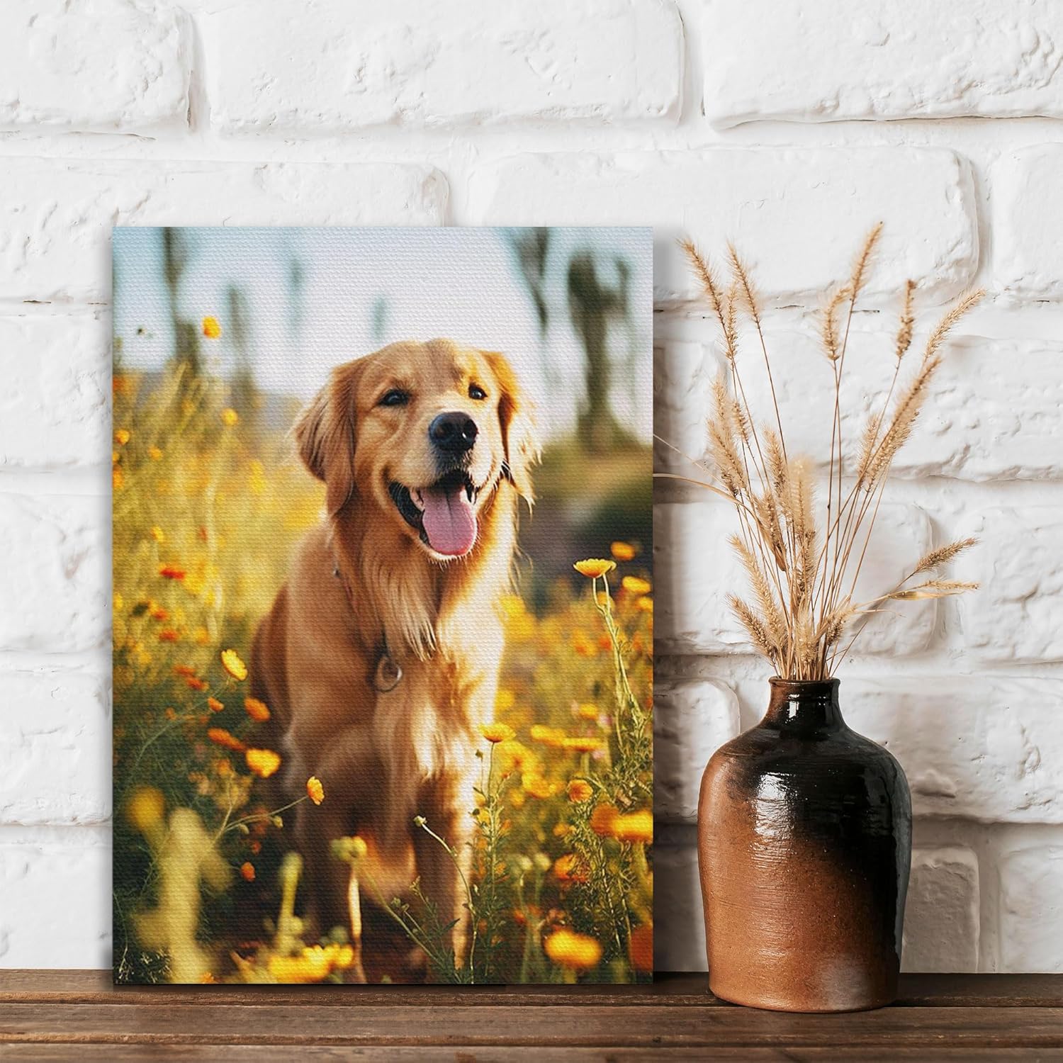 SPECPIX Custom Canvas Prints with Your Photos Customized Canvas Wall Art Personalized Canvas Pictures Gifts for Pet Dog Baby Family Mom Dad Men Women Couple Boyfriend Girlfriend Framed 24x32