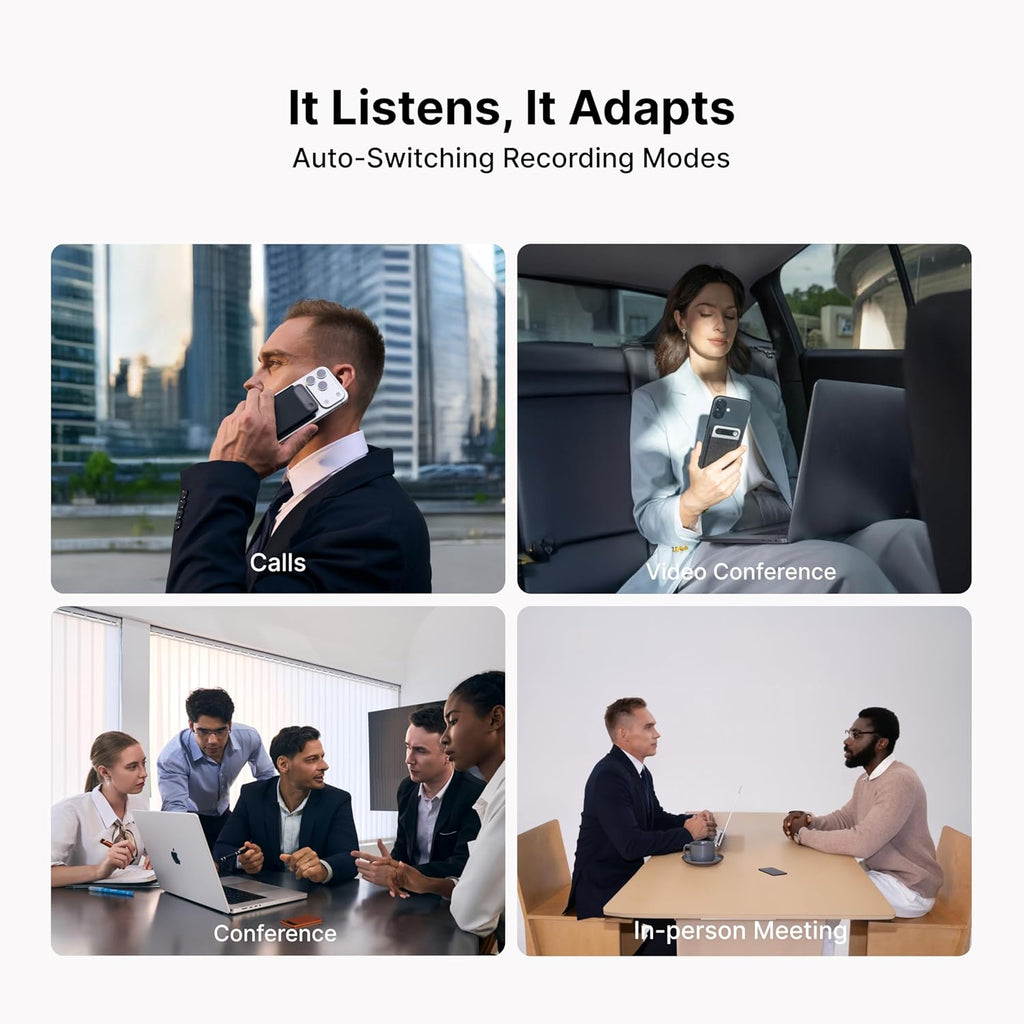 Comulytic Note Pro AI Voice Recorder, Unlimited Transcribe & Summarize, One Tap Recording Device with AI Note Taking, Support 113 Languages, 64GB, Audio Recorder for Calls, Meetings, Lectures, Black