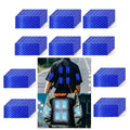 Non Fading Blue Reflective Stickers 1 inch X 2 inch, Outdoor Waterproof High Visibility Warning Safety Adhesive Reflector Tape (100 Pcs)