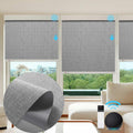 ZSTARR Motorized Smart Blind for Window,Automatic Blackout Roller Shade Compatible, with Remote Control, Child Safety Rechargeable Battery Blind with Valance,Customize (Dove Colour)