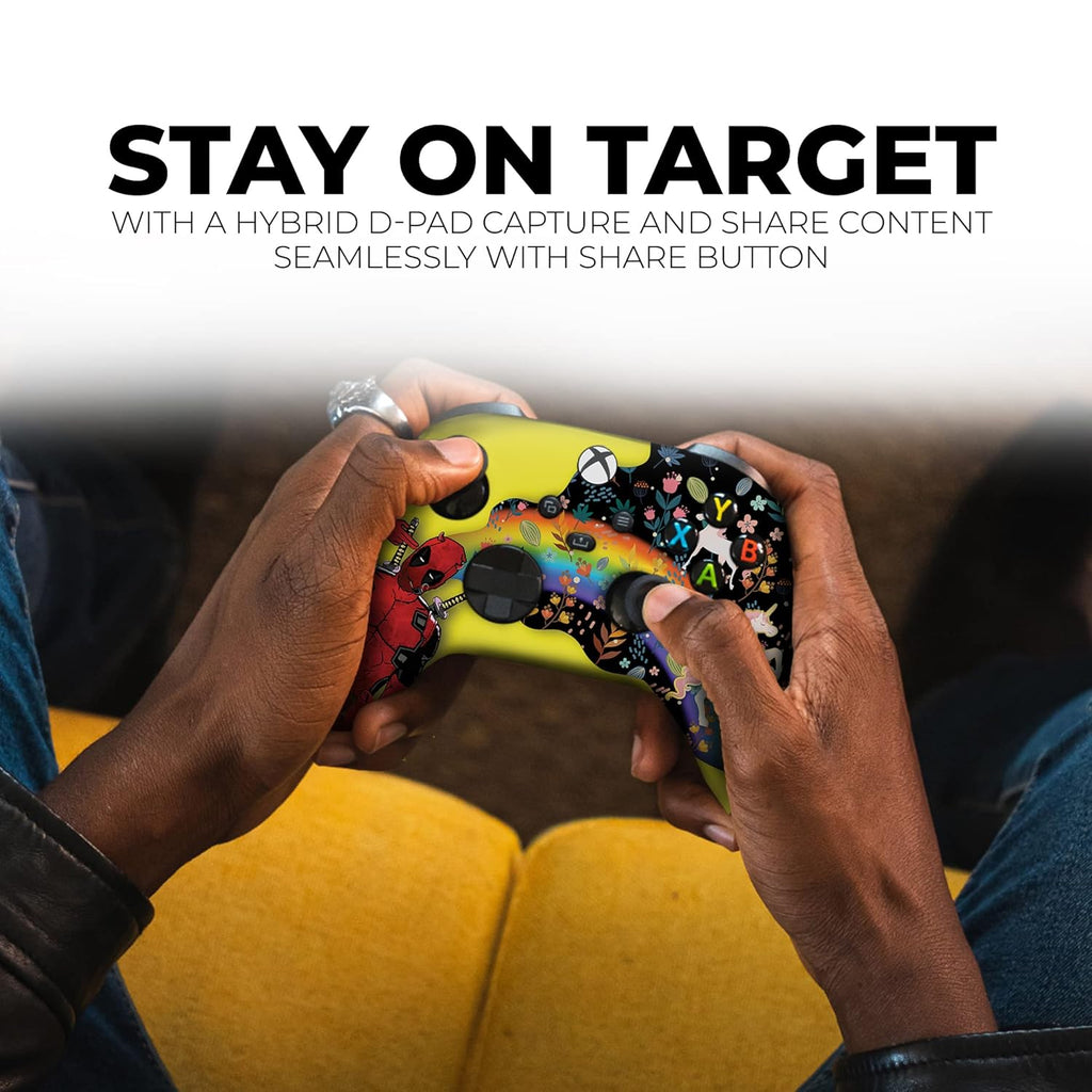 DreamController Deaddpool & Unicorn Custom X-box Controller Wireless compatible with X-box One/Series X/S Proudly Customized in USA with Permanent HYDRO-DIP Printing (NOT JUST A SKIN)