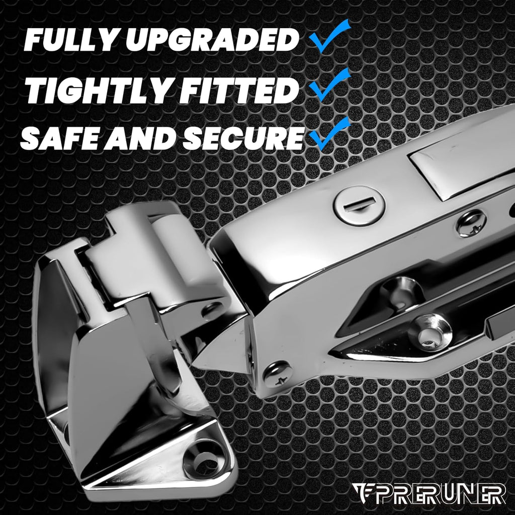 New Upgraded Walk in Cooler Door Handle, Walk in Cooler Door Closer Complete Latch Kit, Cooler Door Radial Latch, Offset -1/5 In-3/5 in(Offset) and 5.9" Solid Metal Interior Release Handle