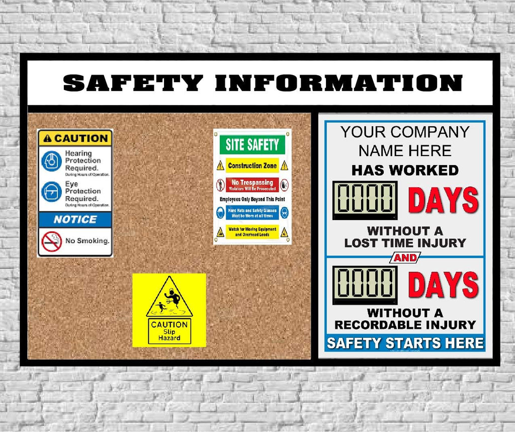 Battery Operated Custom Safety Digital Scoreboard 20" × 28" | Indoor Digital Scoreboard with Auto Day Counter | No Power Cord Needed | Track Days Without Accident Sign for Workplace Safety