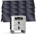IEE 5120Wh Portable Power Station SP5000 with 4x200W Solar Panel, 120/240V 5000W(Peak 9000W) AC Output Solar Generator, Expandable Capacity, LFP Battery Generator for Home Use, Power Outages, RVs