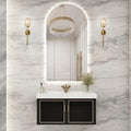 Niccy Arched LED Bathroom Mirror, 51x27 Inch Arch Frameless Backlit Mirrors for Wall Arched Lighted Vanity Mirrors Defogger and 3 Color, Explosion-Proof, HD Glass and IP65 Waterproof