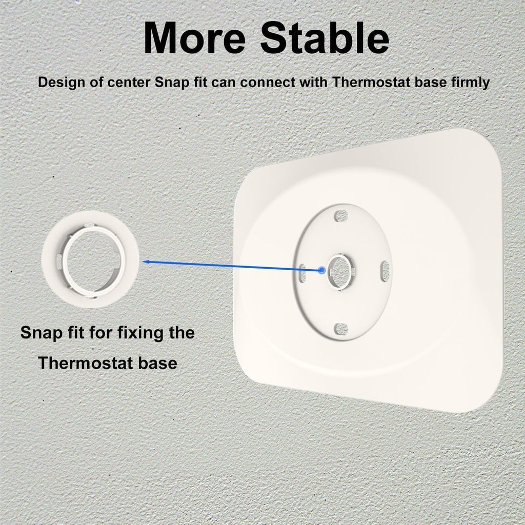 Nest Thermostat Wall Plate Cover Replacement Compatible with Google Nest Learning Thermostat (4th Gen), Practical Nest Learning Thermostat 4 Trim Kit, Snap fit Design (Biege, 2 Packs)