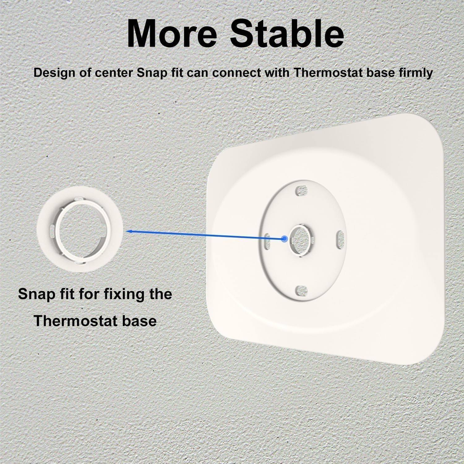 Nest Thermostat Wall Plate Cover Replacement Compatible with Google Nest Learning Thermostat (4th Gen), Practical Nest Learning Thermostat 4 Trim Kit, Snap fit Design (Biege, 2 Packs)