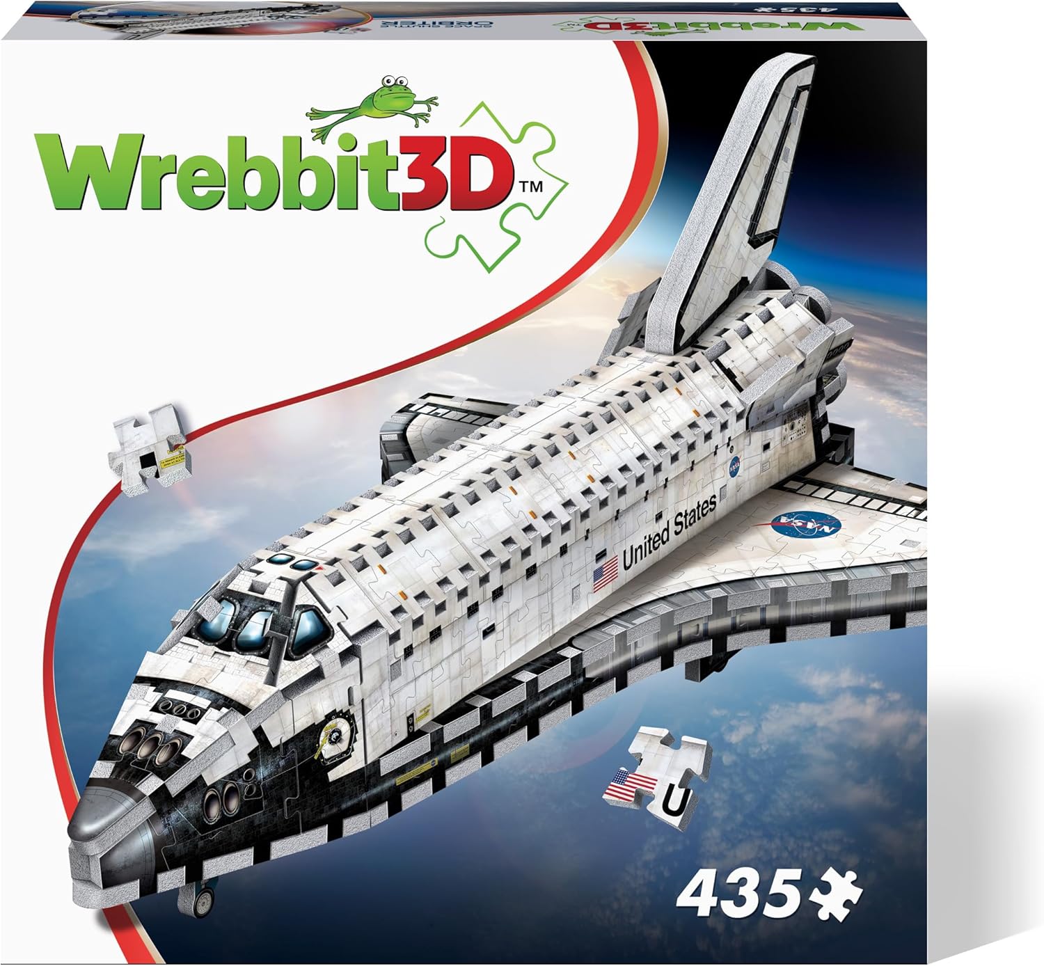 Wrebbit3D Space Shuttle Orbiter 3D Puzzle | 435 Jigsaw Puzzle Pieces | Build a Space Exploration Vehicle and Discover New Worlds