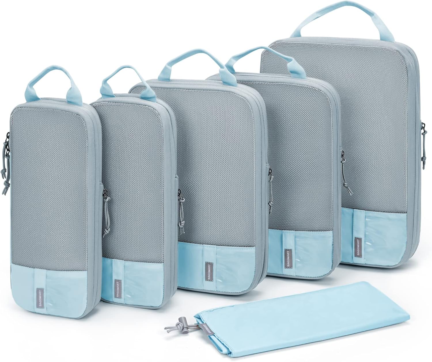 BAGSMART 6 Set /4 Set/2 Set Compression Packing Cubes for Travel, Lightweight Luggage Organizer Bags, Durable Space Saver Bags Travel Essentials