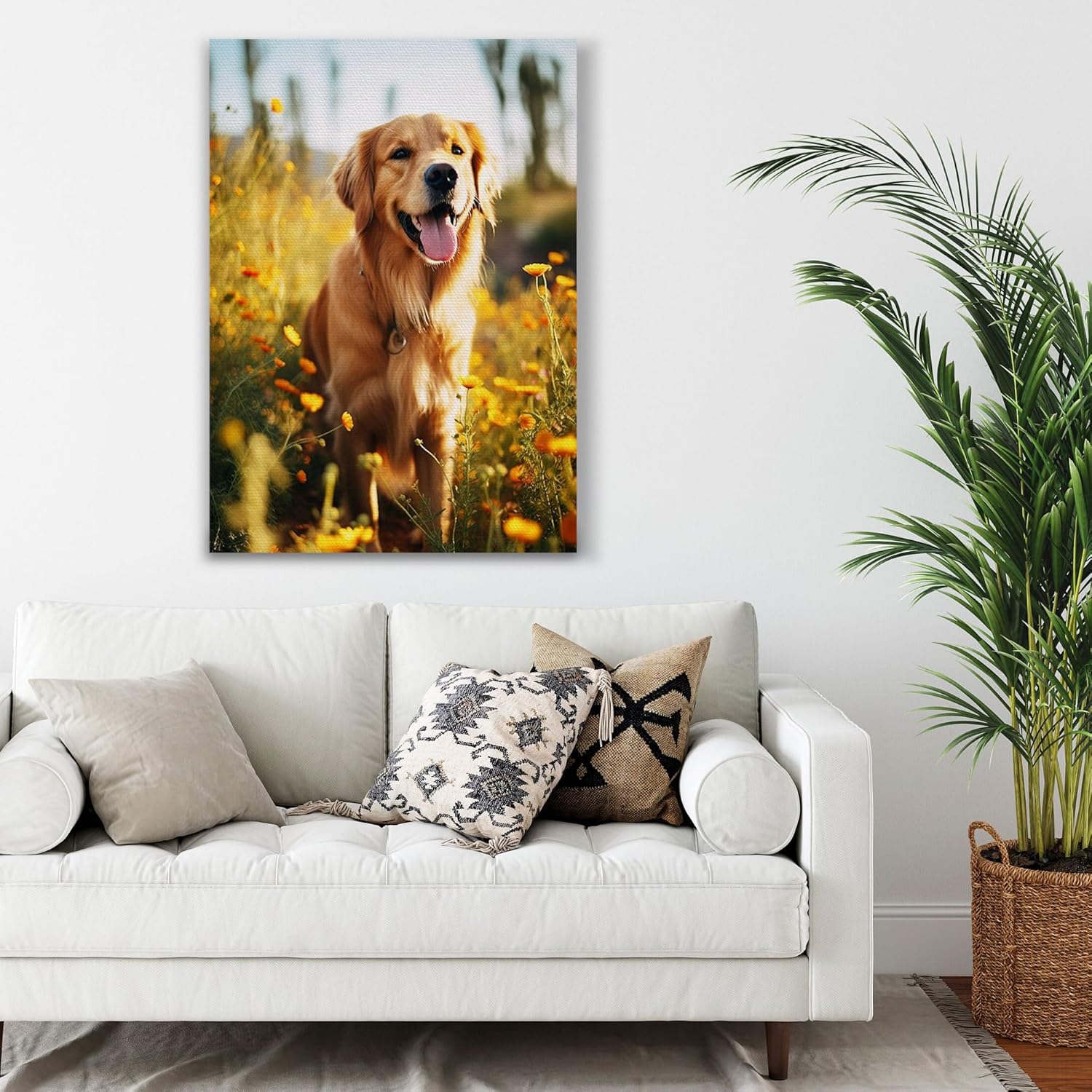 SPECPIX Custom Canvas Prints with Your Photos Customized Canvas Wall Art Personalized Canvas Pictures Gifts for Pet Dog Baby Family Mom Dad Men Women Couple Boyfriend Girlfriend Framed 16x20