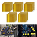 Non Fading Yellow Reflective Stickers 2 inch X 2 inch, Outdoor Waterproof High Visibility Warning Safety Adhesive Reflector Tape (50 Pcs)