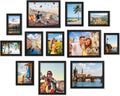 decorUhome Assorted Picture Frames Collage Wall Decor for Photo Gallery Display Set of 12 Including Four 8x10 / Four 5x7 / Four 4x6 for Family Wall Decor, Black, 12 Pack