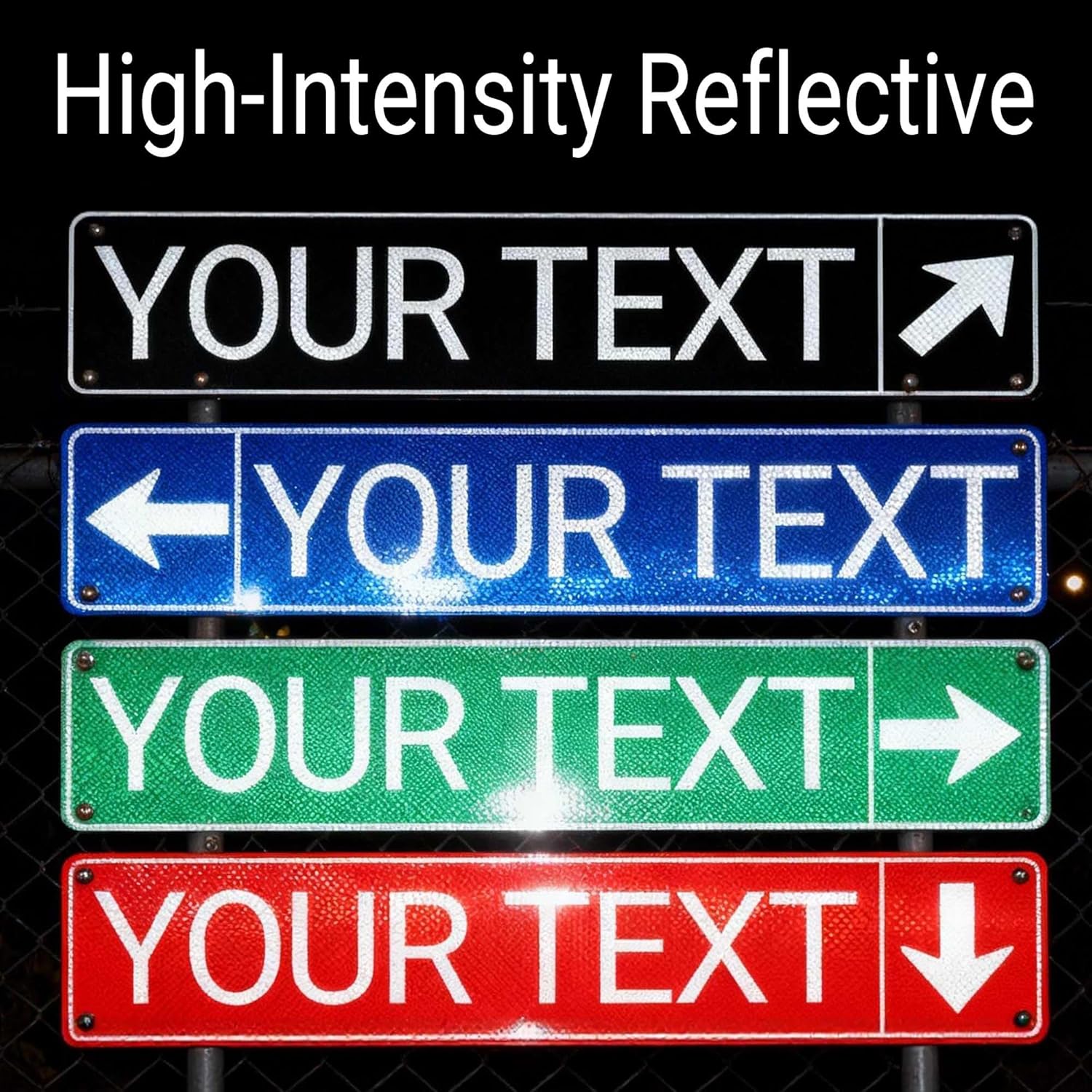 Custom Street Signs, Reflective Option, Single/Double Sided, Rust Free Aluminum, UV Protected & Weatherproof - 4x18 Inch