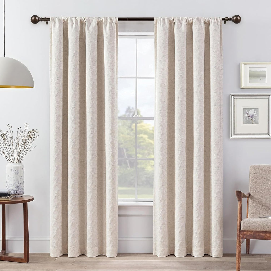 KAMANINA Curtain Rods for Windows 48 to 84 Inches, Bronze Curtain Rod 32 to 86 Inches (2.6-7.1ft), 7/8 Inch Decorative Drapery Rod with Round Finials