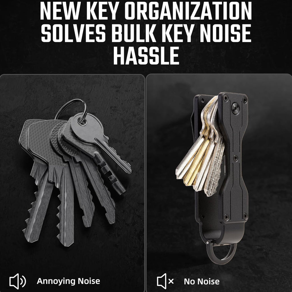 Key Organizer Minimalist Innovative Keyholder Compact Keys Organizer Smart KeyChain Secures 2-6 Keys