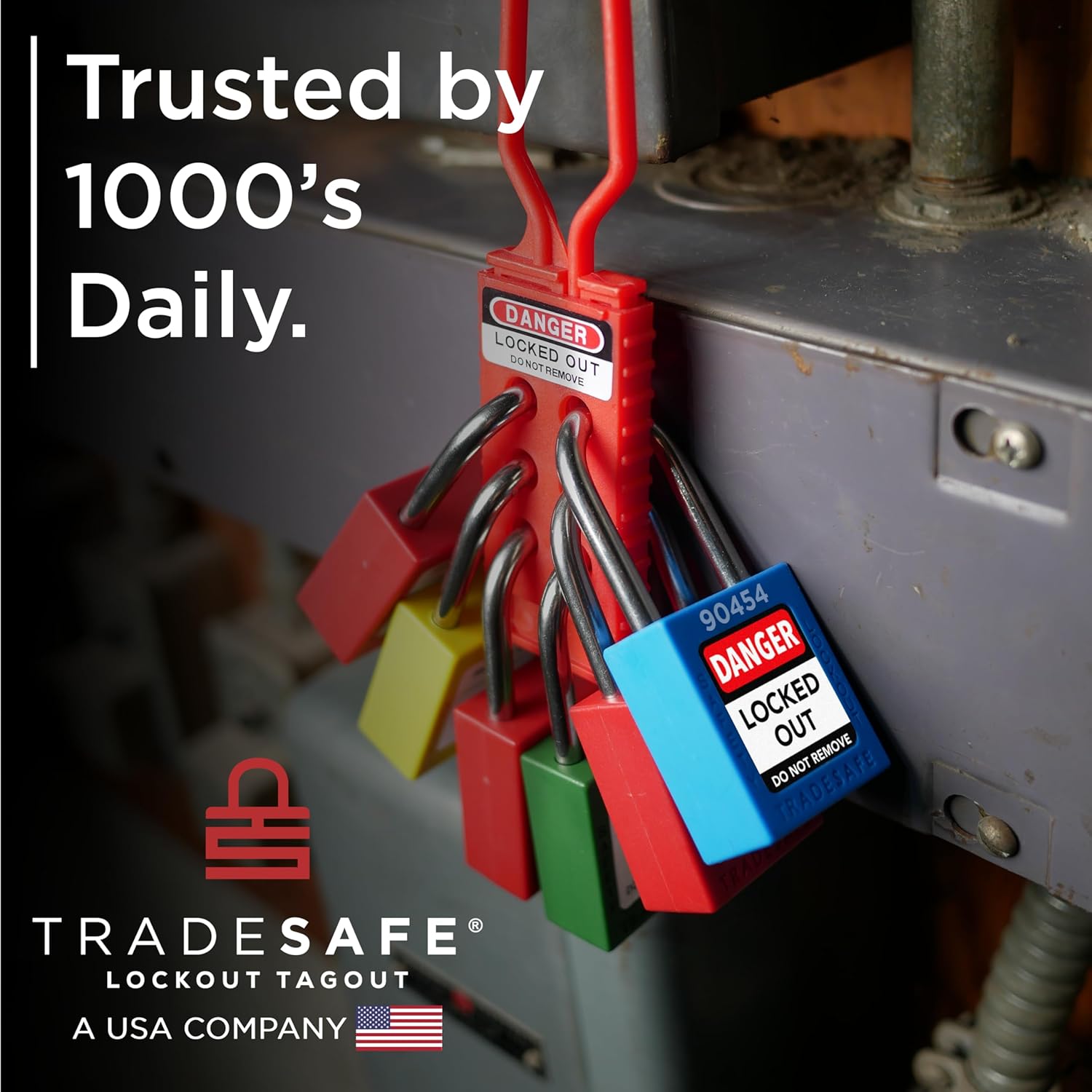 TRADESAFE Lockout Tagout Locks Set - 10 Black Lockout Locks Keyed Different, 2 Keys Per Loto Lock, OSHA Compliant Lock Out Tag Out Padlocks, Safety Padlocks for Electrical Lockout Tag Out Kits