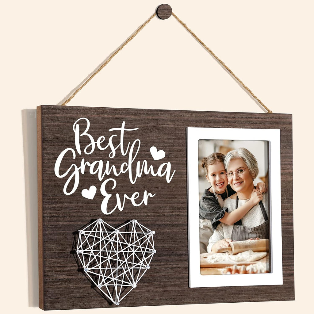 Grandma Gifts Picture Frame, Christmas Gifts for Grandma from Grandchildren Granddaughter, Nana Gift Best Nana Ever Grandkids Photo Frame Grandmother Birthday Thanksgiving Mothers Day Gift - 4x6 Photo