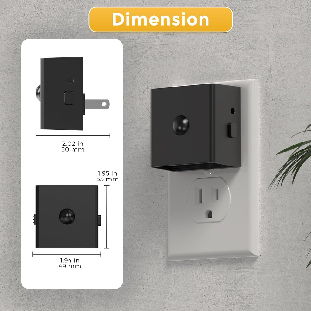 L LOHAS LED Motion Sensor Night Light,[4-Pack] Plug in Night Light with Dusk to Dawn Sensor,Brightness Adjustable,3000K Soft White Nightlight for Bathroom Hallway Kitchen