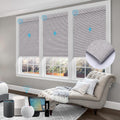 SmartWings Motorized Roller Shades Work with Homekit, Alexa Google, 100% Blackout Smart Blinds for Windows, Cordless Remote Control Window Shades, Safari Rock Grey, Customized Size