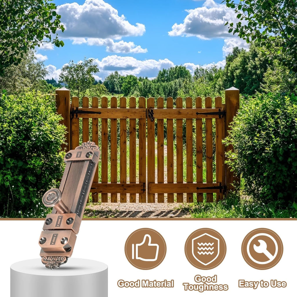 PATIKIL Barrel Bolt Latch, 2 Pack 4 Inch Slide Door Locks Zinc Alloy Gate Door Catch Bolt Latch for Bathroom Bedroom Barn Warehouse, Red Bronze