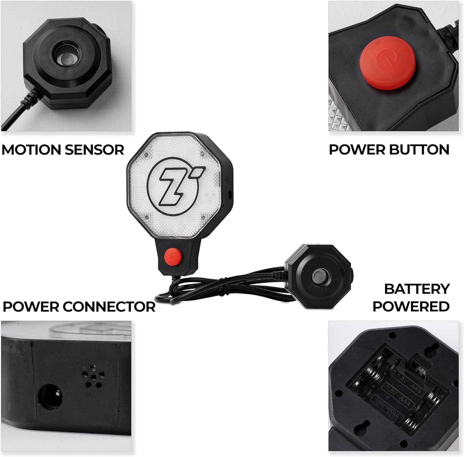 Garage Parking Sensor Ultrasonic Car parking Stopper for Garage with Red/Yellow/Green LED Indicators –Adjustable Stop Distance 12" to 6.5 ft Battery or USB Powered Easy Install Wall-Mount 4-Pack