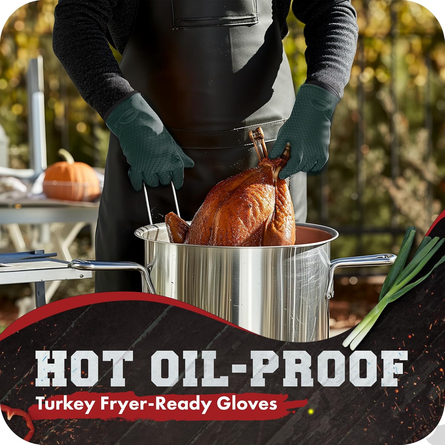 Kitchen perfection Silicone Smoker Oven Gloves -Extreme Heat Resistant BBQ Gloves -Handle Hot Food Right on Your Grill Fryer Pit|Waterproof Oven Mitts |Superior Value Set+3 Bonuses