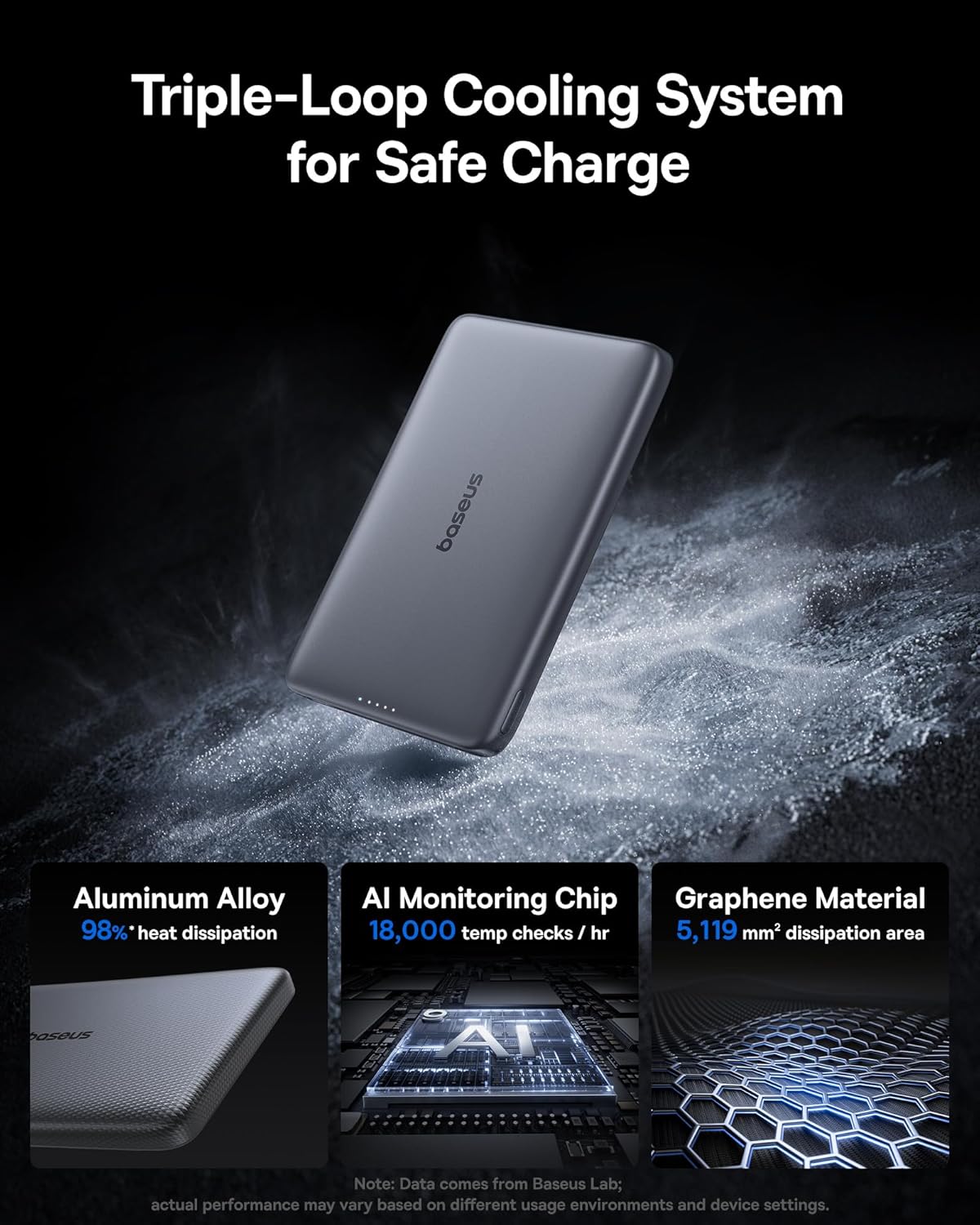 Baseus Picogo Magsafe Portable Charger, Qi2 Certified 0.5" Ultra Slim 15W Wireless Power Bank, 10000mAh 27W Fast Charging Magnetic Battery Pack with USB-C for iPhone 17/16/15/14/13/12 Series Only
