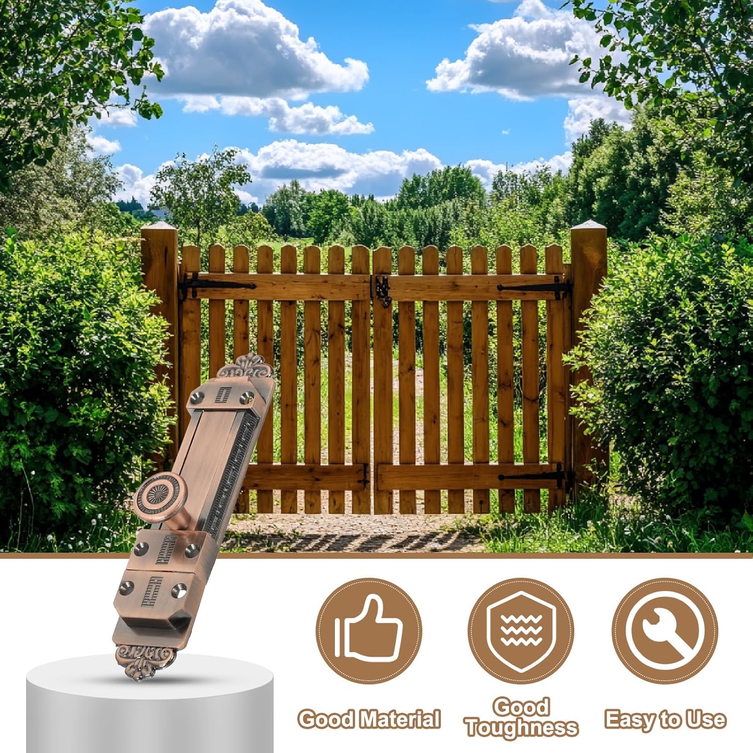 PATIKIL Barrel Bolt Latch, 2 Pack 5 Inch Slide Door Locks Zinc Alloy Gate Door Catch Bolt Latch for Bathroom Bedroom Barn Warehouse, Red Bronze