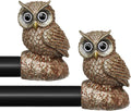 2 Pack Vintage Decorative Black Curtain Rods for Windows 48 to 84 Inch Adjustable Heavy Duty 1'' Diameter Curtain Rod with Owl Finials for Bedroom Living Room Kitchen Farmhouse (36-88'')
