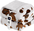 Heated Blanket Throw Blanket – Fast Heating Blanket with 10 Heat Settings & 4 Timer Options, Cozy Soft Fleece Sherpa, Washable, Warm Gifts for Grandma