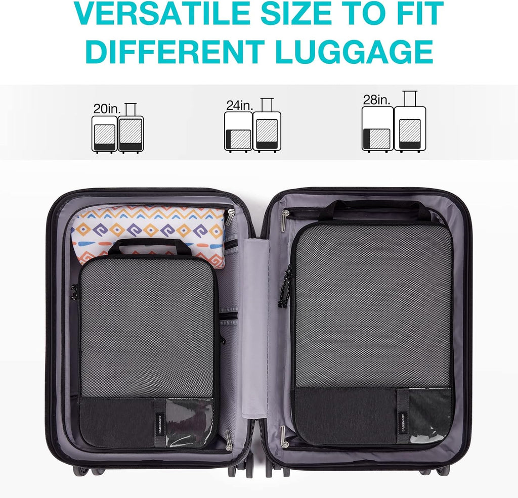 BAGSMART 6 Set /4 Set/2 Set Compression Packing Cubes for Travel, Lightweight Luggage Organizer Bags, Durable Space Saver Bags Travel Essentials