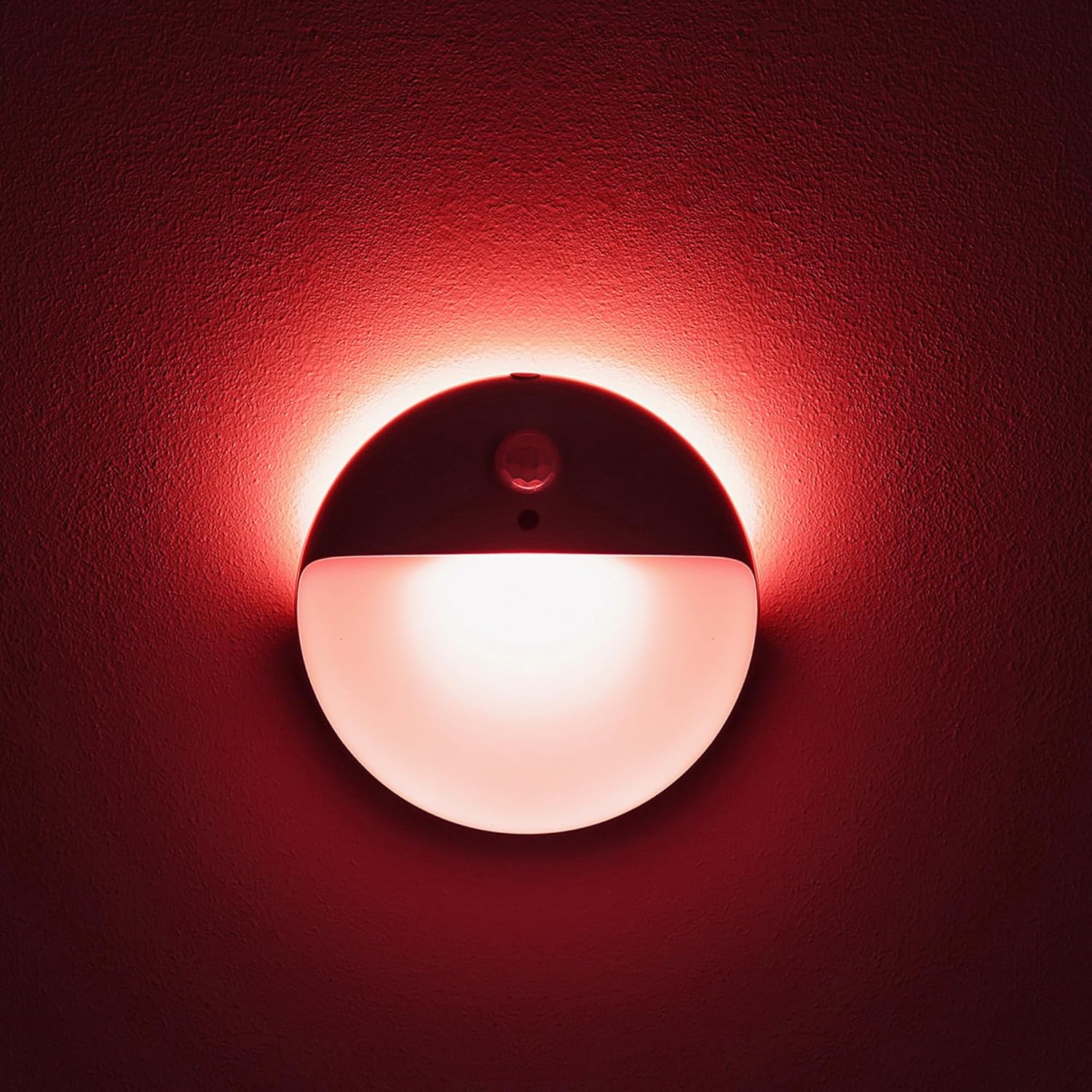 2 Pack Red Night Light, Battery Operated Night Light, 2.6" Small Sticky Lights, Dimmable Motion Sensor Light, 3 Light Modes, Portable LED nightlight for Baby, Kids, Sleep, Bedroom, Bathroom