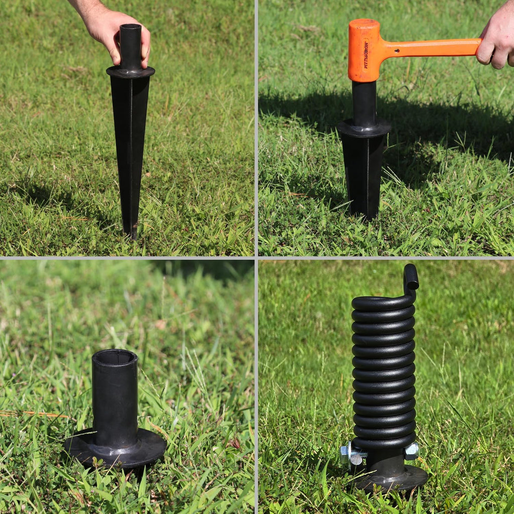 SmartSign 6 feet FlexPost Signpost for Natural Ground - Flexible Sign Post with Heavy-duty Spring, Made in USA