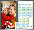 Smart Digital Picture Frame Calendar-for-Family-Planner - Nethgrow 24" Touchscreen Interactive Display Electronic Calendar for Family to Do List, Auto-Sync Google iCloud Outlook, Wall Mountable
